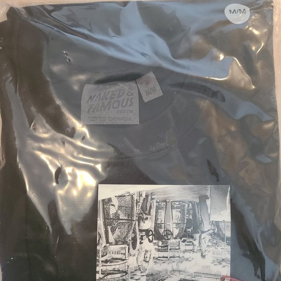 NWT Men's Naked & Famous 100% Black T-Shirt - Size Medium - Picture 7 of 7